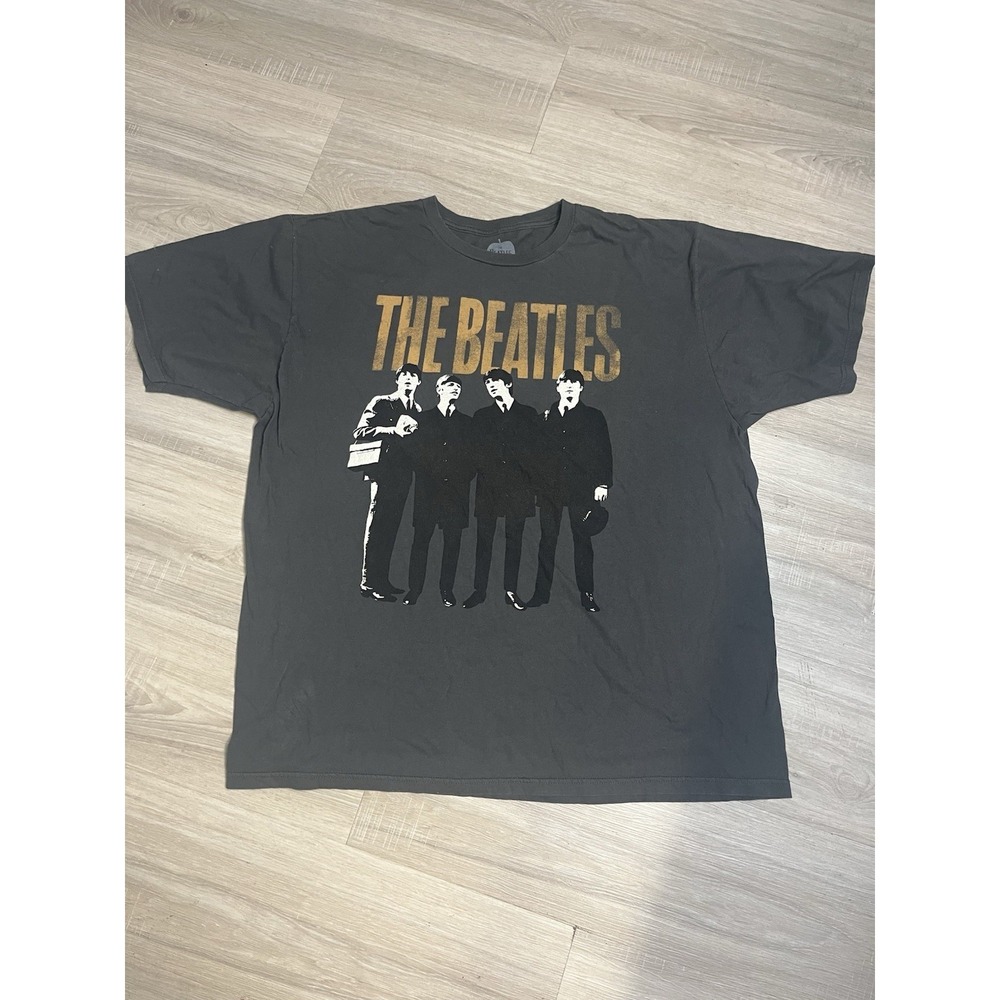 The Beatles Licensed Graphic Band T-Shirt, Charcoal Gray‎ 2XL Short Sleeve